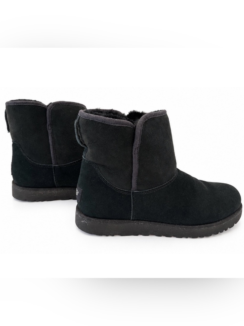 UGG Cory Black Suede Shearling Ankle Boots - women’s Size 11